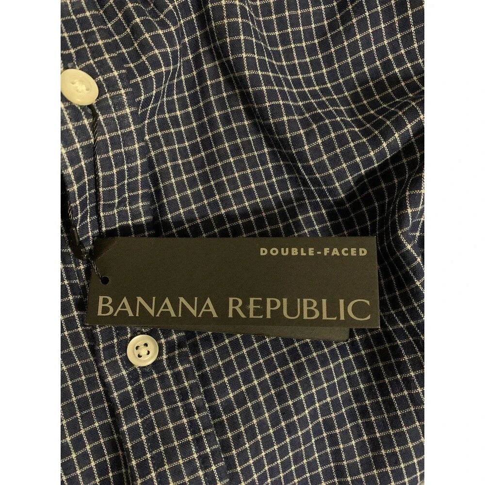 Banana Republic Mens Size XL Shirt Double Faced Button Up Slim Fit Cotton New